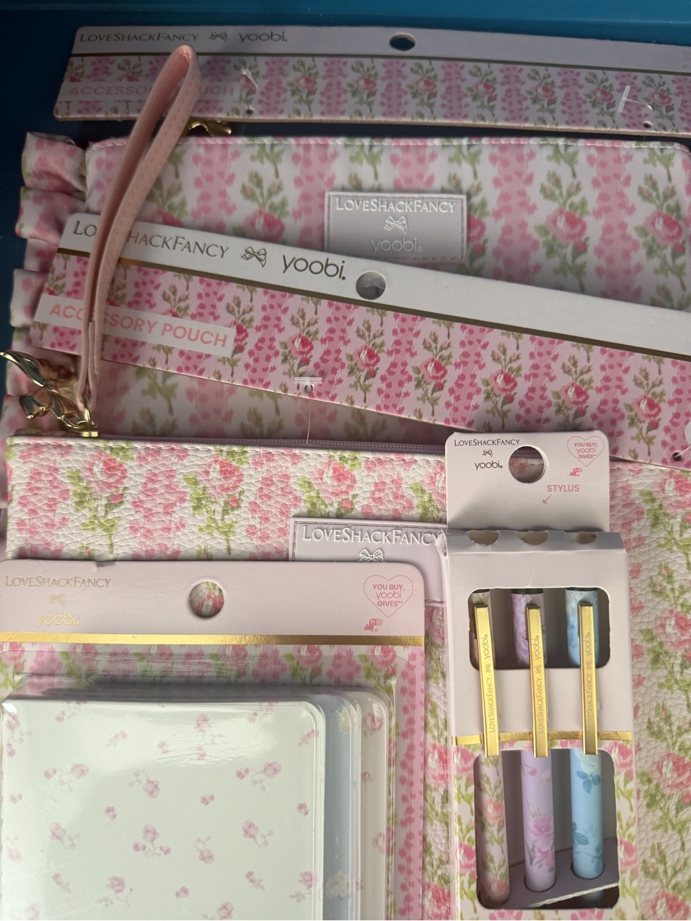 LoveShackFancy Kids Floral Pink Accessory & Stationery Set - Picture 2 of 4